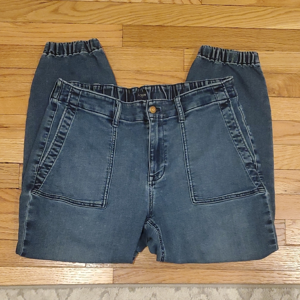 J. Crew Factory Denim Jogger Pants with Front Patch Pockets size 32